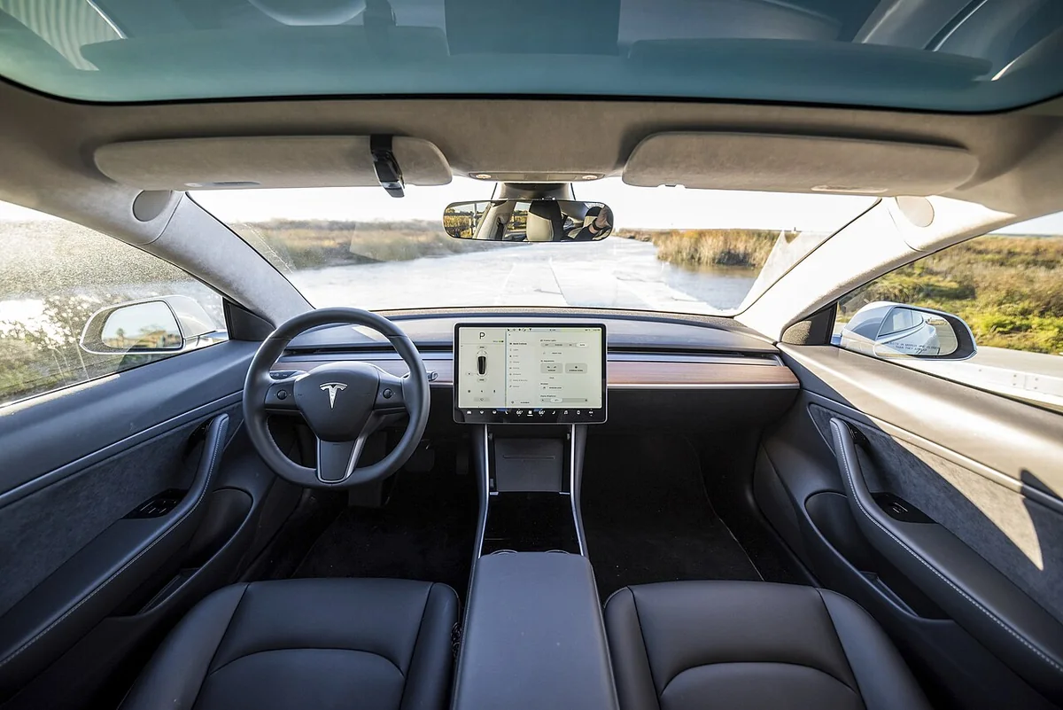 Representative Tesla Model 3 interior