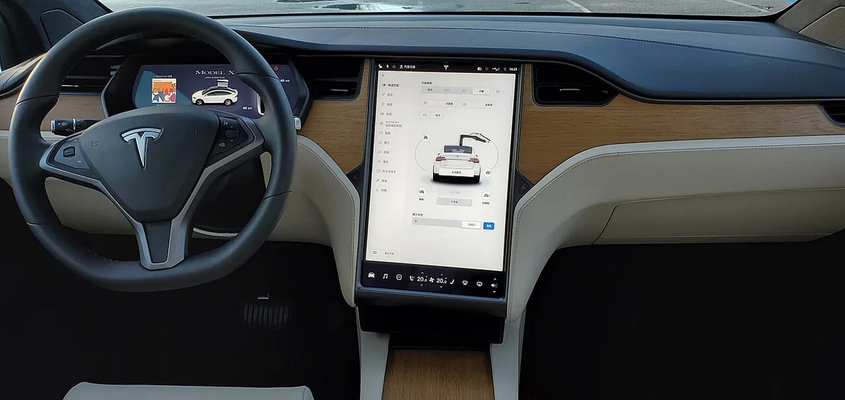 Representative Tesla Model X interior